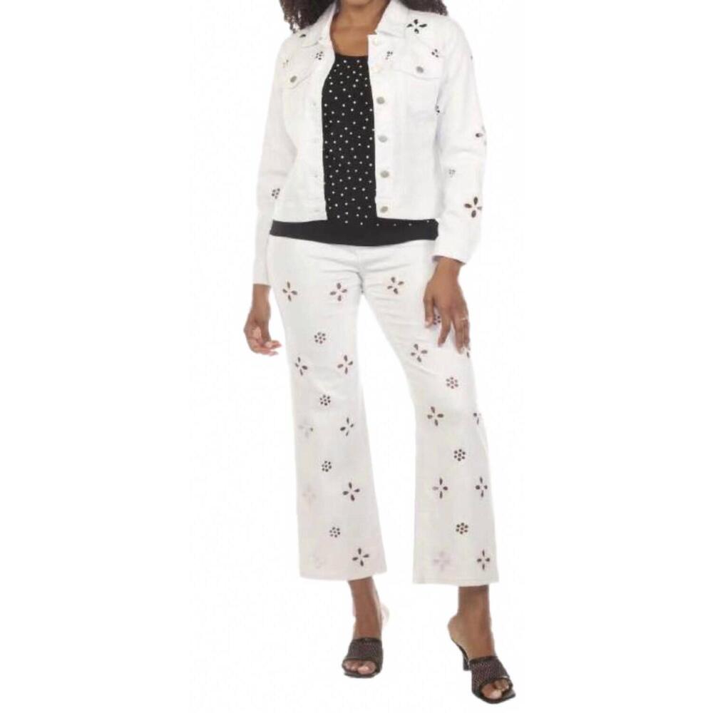 NEW AZI clarissa pearl jean in white
